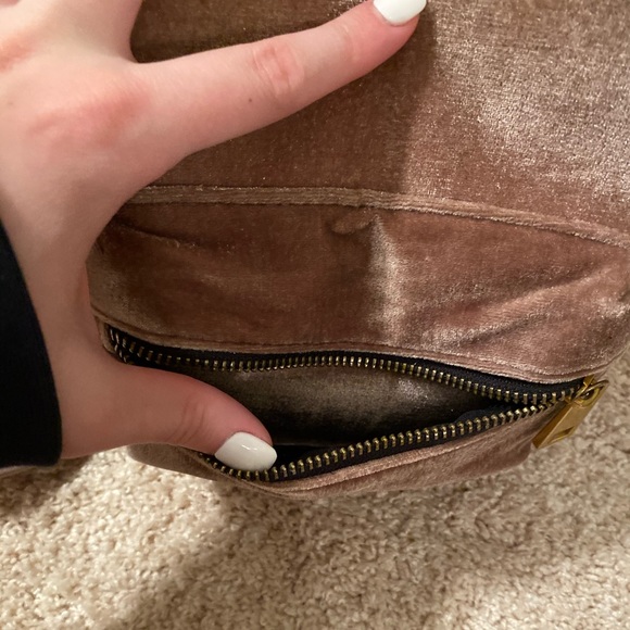 Velvet light-pink Mini Backpack - Picture 5 of 5